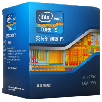 英特尔(Intel)22纳米 酷睿i5 四核处理器 i5 3570K盒装CPU（LGA1155/3.4GHz/6M三级缓存）