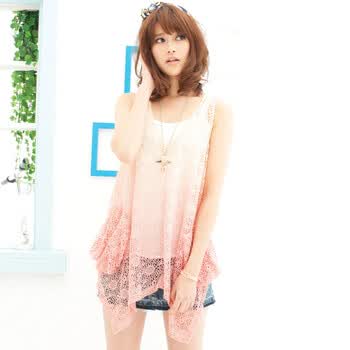 麦考林Jeans 女装 EMMA米兜兜渐变感长款T SF125408 粉红06 L