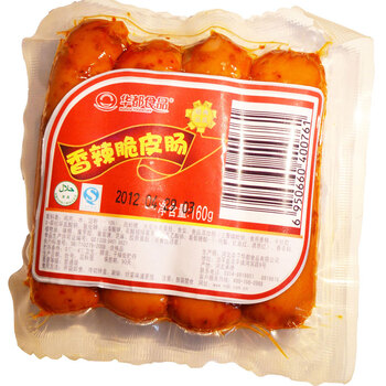 华都食品香辣脆皮烧烤肠160g/袋*10袋