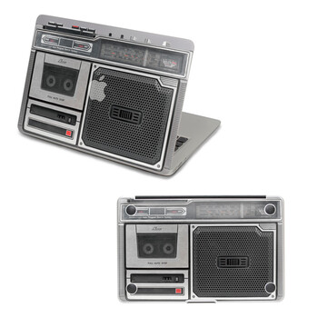 SkinAT 苹果笔记本MacBook外壳及底部保护贴膜 3M材料 卡带录音机 Pro 17