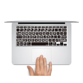 SkinAT MacBook苹果笔记本 iMac 键盘贴膜 保护贴 键盘膜 贴纸 黑色大字体 Pro 15 (Retina)