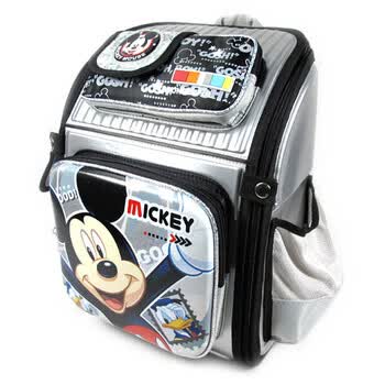 Disney/迪士尼 米奇小学生减负双肩书包 银色