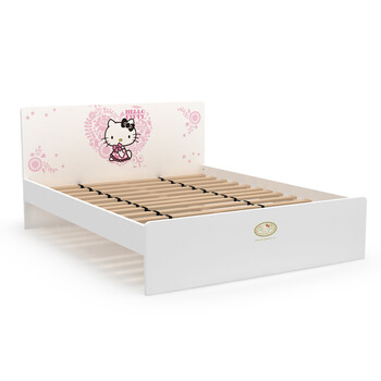 酷漫居 Hello kitty 高档家具 KT洛可可风情 儿童床 家具品牌 儿童家具 爱洛粉红 1.2米床