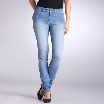 乐都特 Laredoute 女式修身窄腿牛仔裤 7色 VX150 石楠蓝 XXL(170/84A31)