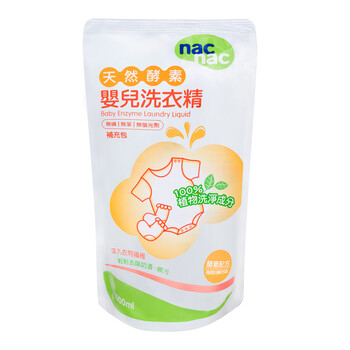 nac nac/宝贝可爱 天然酵素/抗过敏/防螨抗菌/婴儿洗衣精1000ml补充包（台制） 天然酵素类型