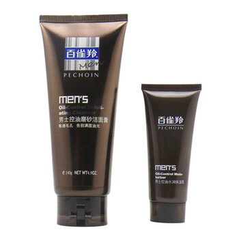 百雀羚 限量优惠装（男士控油磨砂洁面膏140g+男士控油水润保湿乳40g)