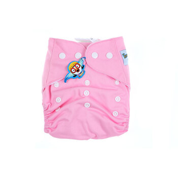 婴秀pororo 可洗布尿裤 可调大小婴儿尿布兜 透气防漏 送2条隔尿垫 YX-BNK-001-405