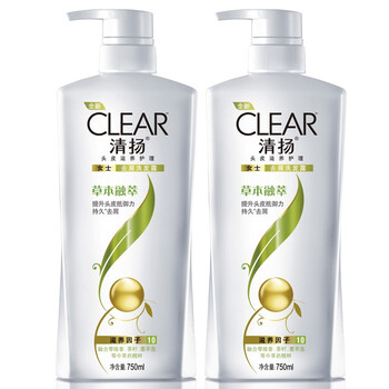 清扬洗发露草本融萃型750ml*2(促销装）