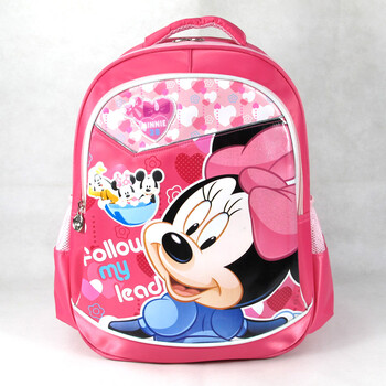 迪士尼/Disney SM11005 米奇米妮儿童双肩背包 学生书包 玫红