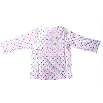 Hello Kitty Babies浅粉印花圆领两粒扣长袖上衣1岁（80/50）1211015021014