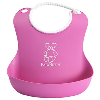 BabyBjorn Soft Bib 软胶防碎屑围兜 粉色