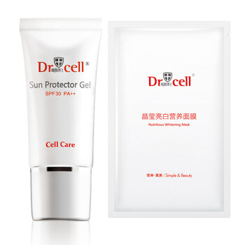 Dr.cell 细胞博士 夏季防晒美白修复护理2件套(防晒美白凝胶+晶莹亮白营养面膜)