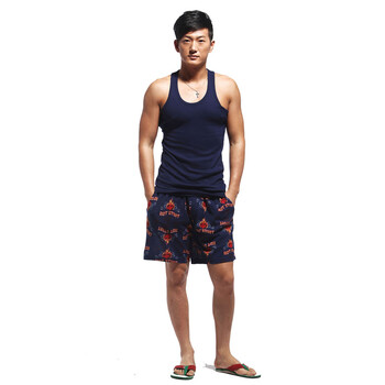 GODSEN 格圣特 夏季新品 男士背心 吸湿透气 全棉家居上衣 GNA004宝蓝 宝蓝 XL