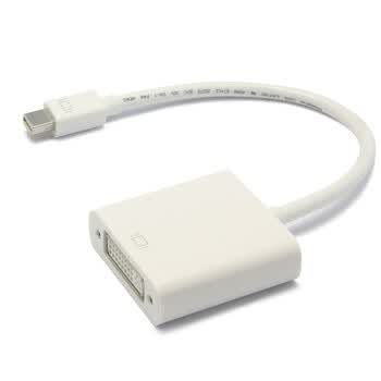 黄刀（yellowknife)JD088 Mini DisplayPort 迷你DP to DVI转换器 带芯片 主动式迷你DP转接线 白色