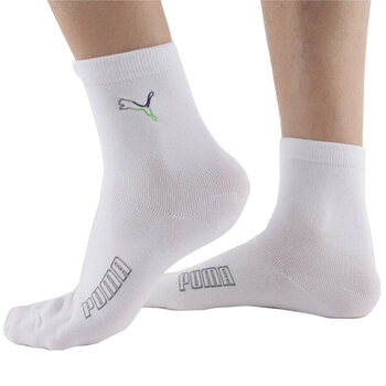PUMA/彪马 男士男款短筒绣花运动袜P1152017特价款 颜色随机 漂白-冷灰 25-27cm
