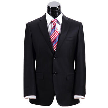 HSEEN韩臣 2012新款 男士羊毛西服套装 精致黑色西装套装 HS8498 黑色 46B版 170/92B