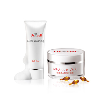 Dr.cell 细胞博士 柔和洁面泡泡80g+维生素A醇精华胶囊20粒装