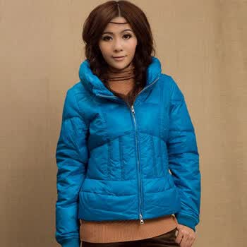初念 2012新款布衣风格韩版女装修身显瘦加厚保暖长款羽绒服 9937蓝 L
