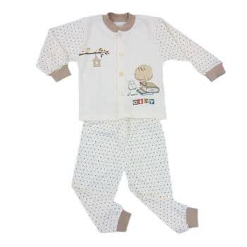 Cheneryiduo辰尔衣多 婴幼宝宝纯棉内衣套装 BBT-004 咖啡色 110