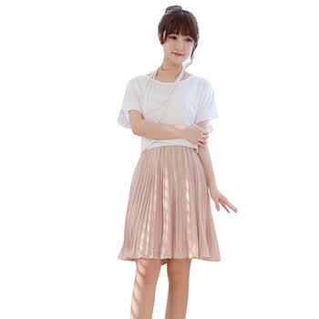 维妮 VINEY 2012夏季新款女装升级版裙子时尚修身显瘦气质淑女雪纺短袖连衣裙71002 白色+淡粉 均码