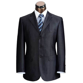 HSEEN韩臣 新款 男士正装西服套装 三粒扣西装 男装西服HS6116 细蓝条纹 54A版 190/104A