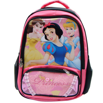 迪士尼Disney 公主粉蓝双肩包儿童小学生书包SP90157