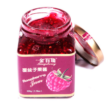金百瑞 超值装 奥运专供 特级 覆盆子瓶装 大果粒淋果酱/果浆 220g 精品包装 第三代黄金水果