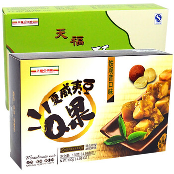 天福茶食品 夏威夷豆Q果130g+绿茶巧果150g