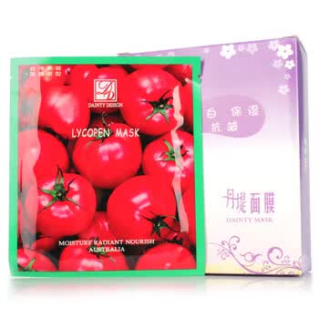 台湾原装丹堤DAINTY茄红素面膜15片装（ 亮白 保湿 ）