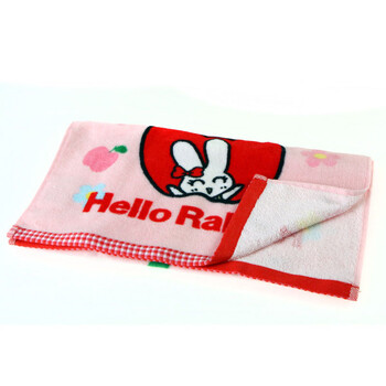 亚光LOFTEX你好兔子高档面巾Hello Rabbit卡通洗脸巾毛巾639802 红色 面巾