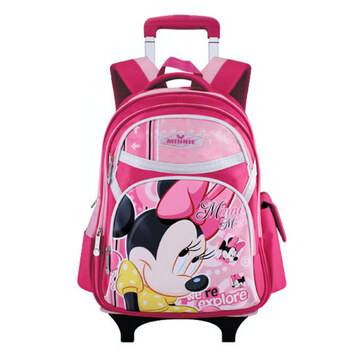 Disney/迪士尼 米奇小学生儿童可拆式双拉杆书包 SM80186 新品惊喜直降！ 玫红