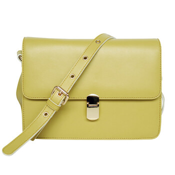 KIZZME classic box 2012新款韩版潮流牛皮斜挎复古女包 柠檬黄