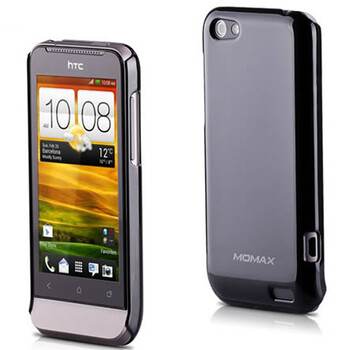 摩米士（MOMAX）HTC ONE V/T320e 超薄耀目光泽保护壳UV黑色 附送摩米士原厂液晶保护膜