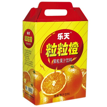 乐天粒粒橙果粒果汁饮料礼盒装1罐240ml*12罐