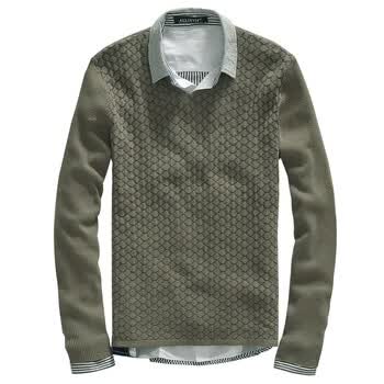 ALLINYIF欧印依夫 <em>针织</em>衫 男 新款<em>毛衣菱形图案</em>