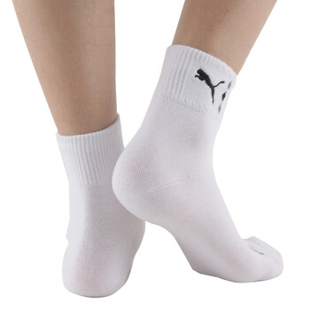 PUMA 彪马 男士提花休闲袜 运动袜子P1151014 漂白-冷灰 25-27cm