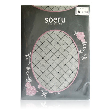 （日本)soeru菱形网格连裤丝袜PA0247 80灰色