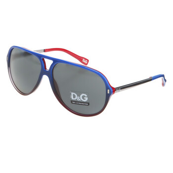 D&G 杜嘉班纳 女款 兰紫双色镜框灰色镜片太阳镜 3065 196987 60MM HZ