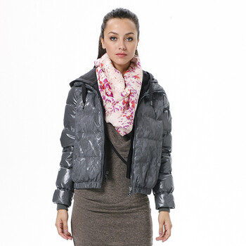 波司登女款羽绒服 时尚蕾丝棉帽款 BR2208A 1358(明流灰) 190/108A(XXXXL)