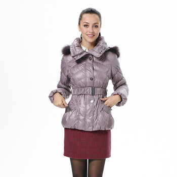 波司登羽绒服 女时尚大翻领休闲款 BR2264 1145(浅紫灰) 190/108A(XXXXL)