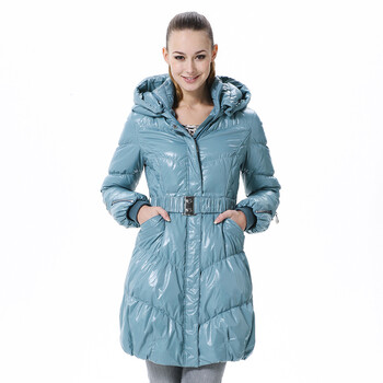羽绒服 女连帽时尚修身款 BR2278 1134(绿蓝色) 185/104A(XXXL)