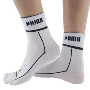 【全场满200减60，先领券，后下单】PUMA 彪马 男士休闲短袜 提花运动袜子P1152001 漂白-靛蓝 25-27cm