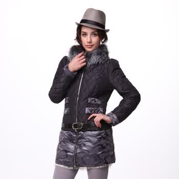 年中大促 爱美斯特价新款中长款银狐毛领H型两用正品羽绒服女 褐色 (XXL)175/96A