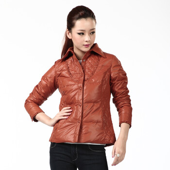 波司登 羽绒服 女衬衣领花边装饰时尚内恤 BR2138 270(佛桔) 180/100A(XXL)