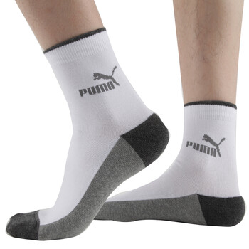 PUMA 彪马 男士提花商务休闲 短袜子P1152008 漂白-深花灰 25-27cm