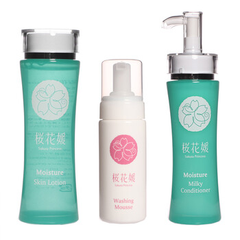 樱花媛 保湿系列3件套装(清颜洁面摩斯150ML、润活保湿柔肤水120ML、润活保湿乳液120ML)