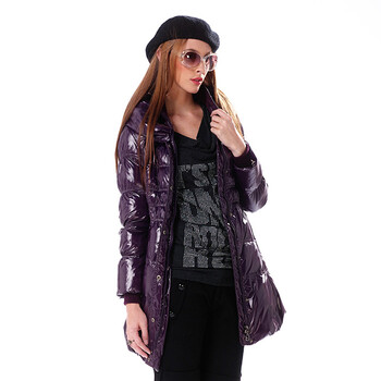 波司登羽绒服 女亮面时尚修身时尚款 BR1890 75(墨紫) 185/104A(XXXL)