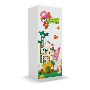 酷漫居 高档家具 麦咭精灵岛 衣柜 家具品牌 儿童家具 樱桃色 三门衣柜