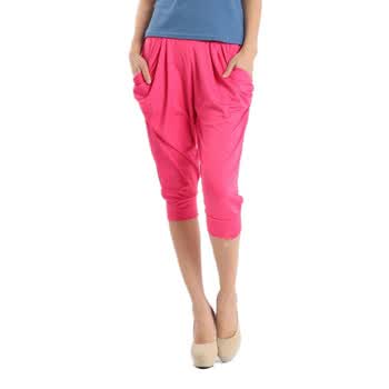 可绿尔 韩版时尚靓丽7分小脚休闲裤 K9 1102# 枚红色 均码