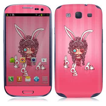 IdeaSkin 三星 I9300 Galaxy SIII/I9308/I939 装兔子的女孩 外壳保护套皮贴膜 DCUA850537
